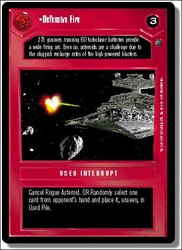 Star Wars: Dagobah Limited (Base Set) card 55 Defensive Fire