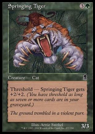 Magic the Gathering: Odyssey (Base Set) card 272 Springing Tiger