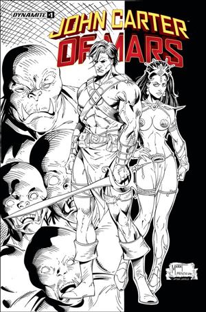 John Carter of Mars (2022) issue 1-J Marat Mychaels 1:7 Black & White Cover