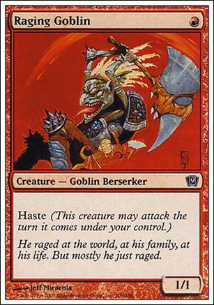 Magic the Gathering: 9th Edition (Base Set) card 209 Raging Goblin