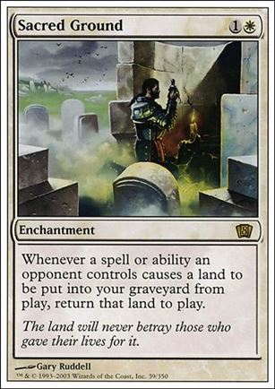 Magic the Gathering: 8th Edition (Base Set) card 39 Sacred Ground