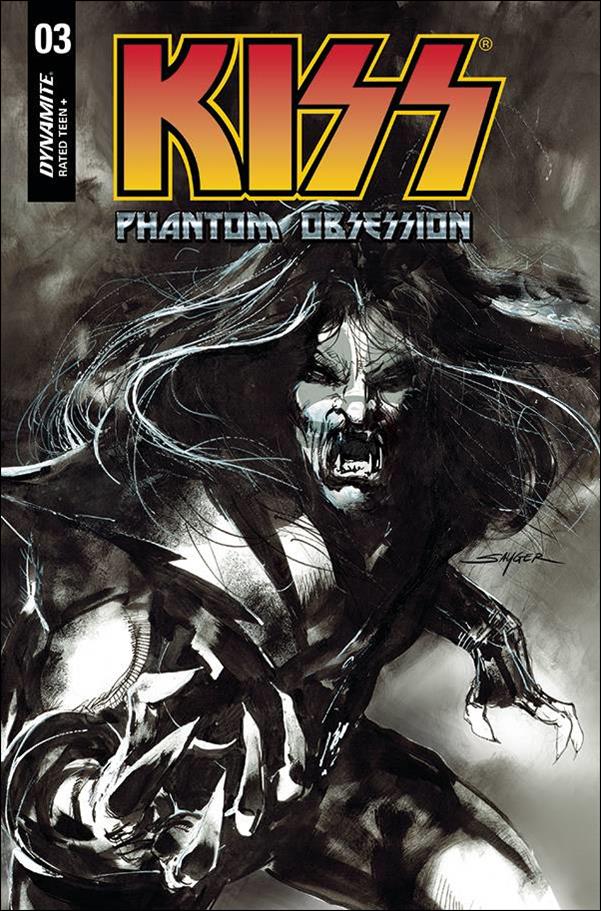 KISS: Phantom Obsession issue 3-J Stuart Sayger 1:20 Black & White Cover