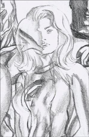 Fantastic Four (2018) issue 24-H Ross 1:100 Invisible Woman Timeless Sketch Cover