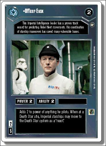 Star Wars: A New Hope Revised (Base Set) card 26 Officer Evax