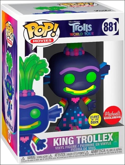 POP! Movies figure 881-B King Trollex (GITD) Michaels Exclusive