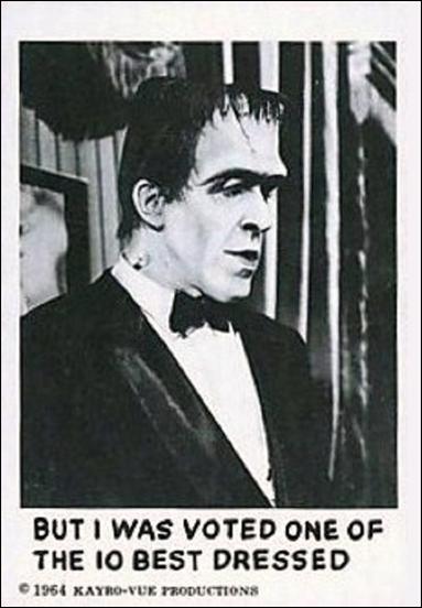 Munsters (Base Set) card 58 But I Was Voted One of the 10 Best Dressed