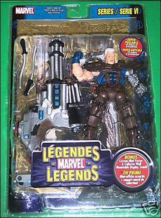 Marvel Legends (Series 6) figure 2-C Cable (Blue & Brown Costume w/ Poster) (Canada)
