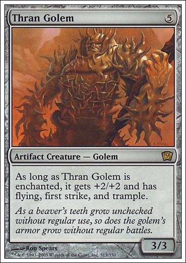 Magic the Gathering: 9th Edition (Base Set) card 313 Thran Golem
