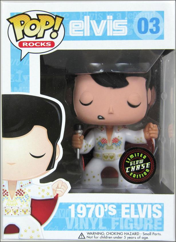 Pop! Rocks figure 3-B 1970's Elvis (Glow In The Dark)