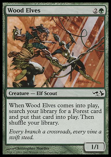 Magic the Gathering: Duel Decks: Elves vs. Goblins (Base Set) card 18 Wood Elves