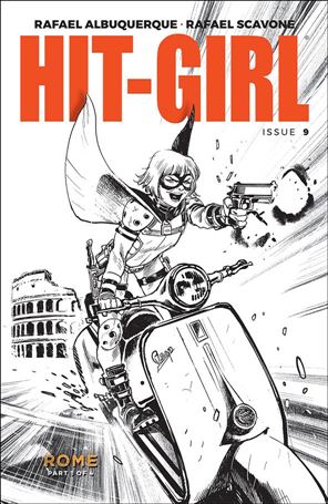 Hit-Girl (2018) issue 9-B Rafael Albuquerque Black & White Cover