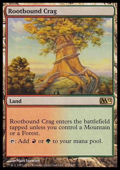 Magic the Gathering: 2012 Core Set (Base Set) card 228 Rootbound Crag