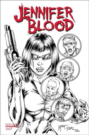 Jennifer Blood (2021) issue 7-J Marat Mychaels 1:7 Black & White Cover