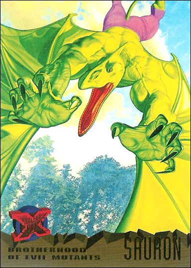 1995 Fleer Ultra X-Men (Base Set) card 61 Sauron (Back Picture Pointed Left)