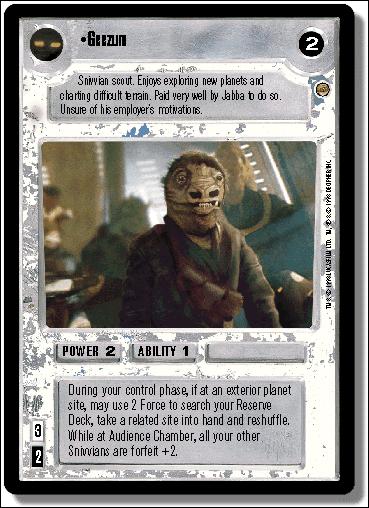 Star Wars: Jabba's Palace Limited (Base Set) card 102 Geezum