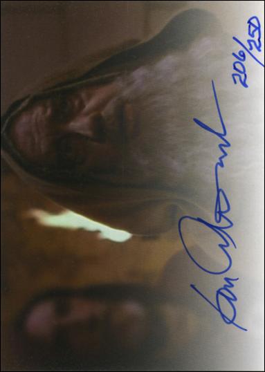 Army of Darkness (Autograph Subset) card 1-C Ian Abercrombie (1 person in back) Blue Ink 1/250