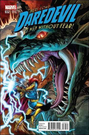 Daredevil (2011) issue 32-B 1:20 "Thor Battle" Cover