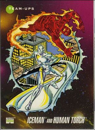 Marvel Universe: Series 3 (Base Set) card 82 Iceman and Human Torch