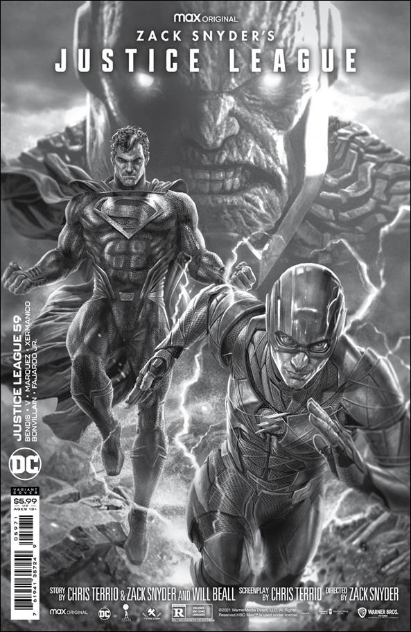 Justice League (2018) issue 59-G Lee Bermejo Snyder Cut 1:50 B&W Cardstock Cover