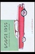 World on Wheels (Base Set) card 179-B Dodge Custom Royal Lancer 1955 (Blue Back)