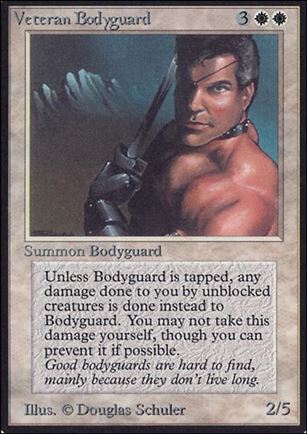 Magic the Gathering: Limited Edition Alpha (Base Set) card 41 Veteran Bodyguard