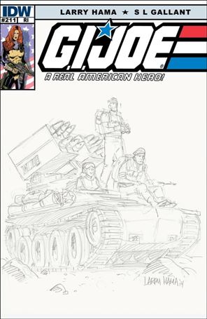 G.I. Joe: A Real American Hero issue 211-C Larry Hama 1:10 Sketch Cover 