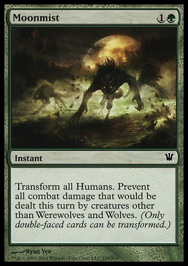 Magic the Gathering: Innistrad (Base Set) card 195 Moonmist