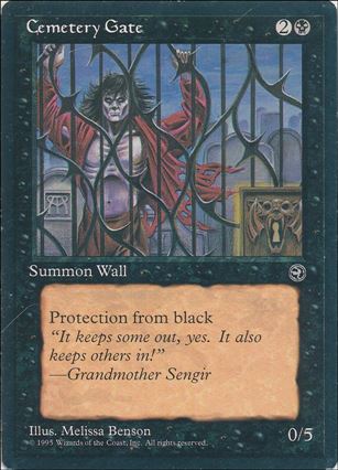 Magic the Gathering: Homelands (Base Set) card 44 Cemetery Gate