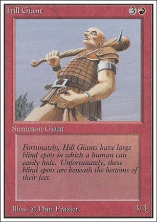 Magic the Gathering: Unlimited (Base Set) card 158 Hill Giant