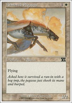 Magic the Gathering: 6th Edition (Base Set) card 5 Armored Pegasus