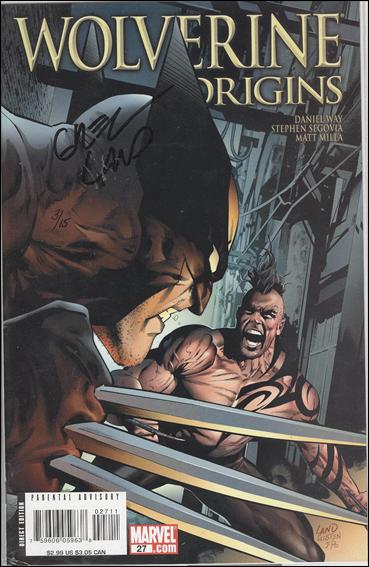 Wolverine: Origins issue 27-B DF (Signed by Greg Land) 1/15