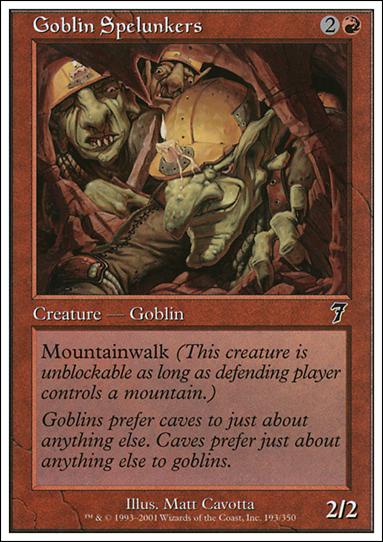 Magic the Gathering: 7th Edition (Base Set) card 193 Goblin Spelunkers