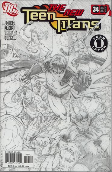 Teen Titans (2003) issue 34-C Tony Daniel Sketch Cover (2nd Printing)