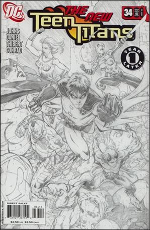 Teen Titans (2003) issue 34-C Tony Daniel Sketch Cover (2nd Printing)