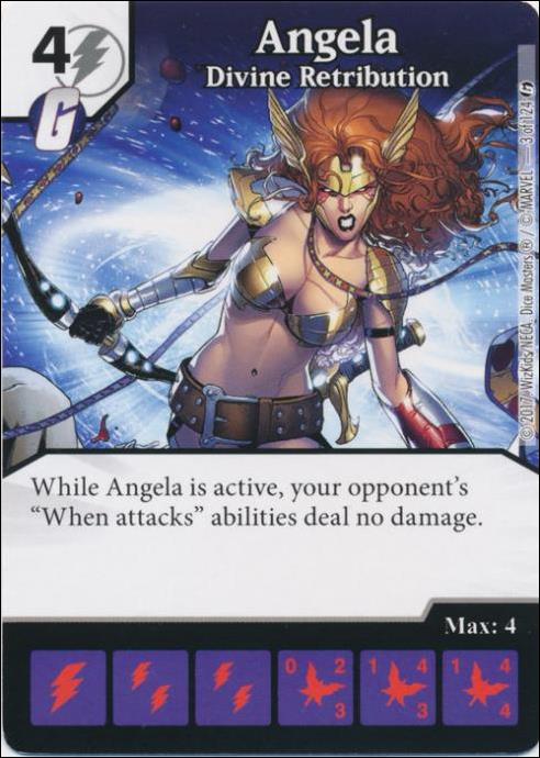 Marvel Dice Masters Guardians of the Galaxy  card 3 Angela: Divine Retribution