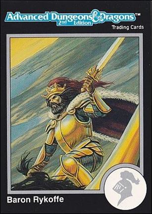 TSR 1991 Trading Cards Premier Edition Factory Set (Base Set) card 56 AD&D - Baron Rykoffe