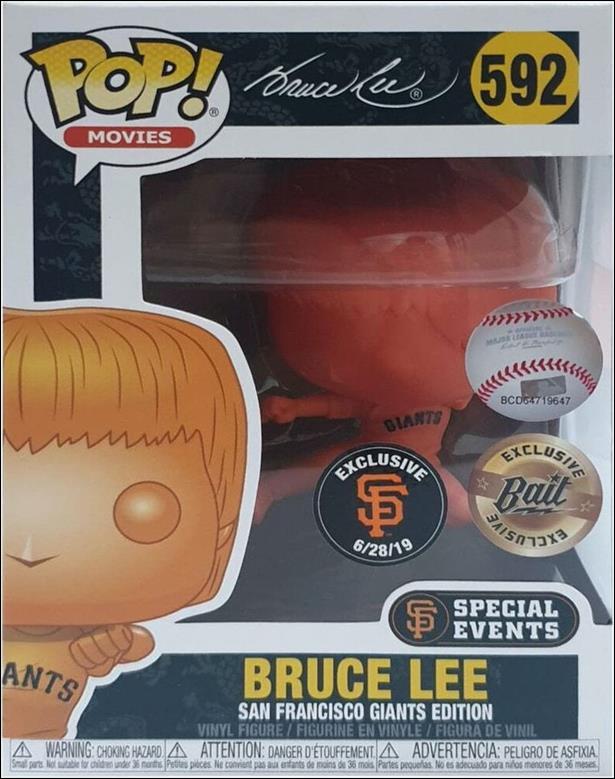 POP! Movies figure 592-D Bruce Lee (SF Giants - Orange) Bait Exclusive