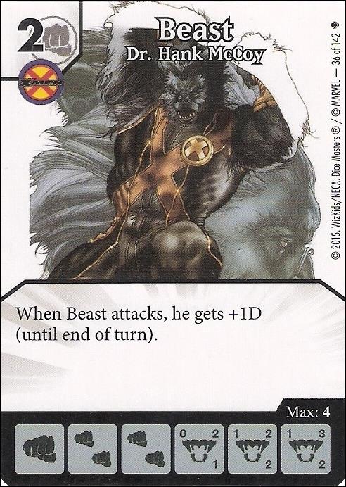 Marvel Dice Masters Age of Ultron  card 36 Beast: Dr. Hank McCoy