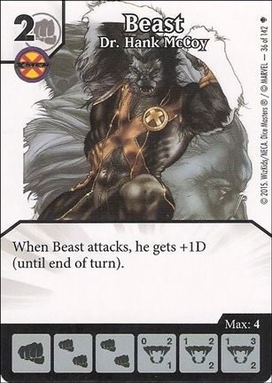Marvel Dice Masters Age of Ultron  card 36 Beast: Dr. Hank McCoy