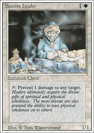 Magic the Gathering: Revised (Base Set) card 38 Samite Healer