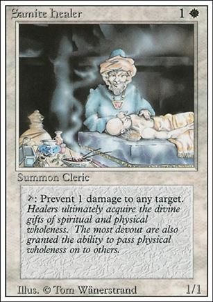 Magic the Gathering: Revised (Base Set) card 38 Samite Healer