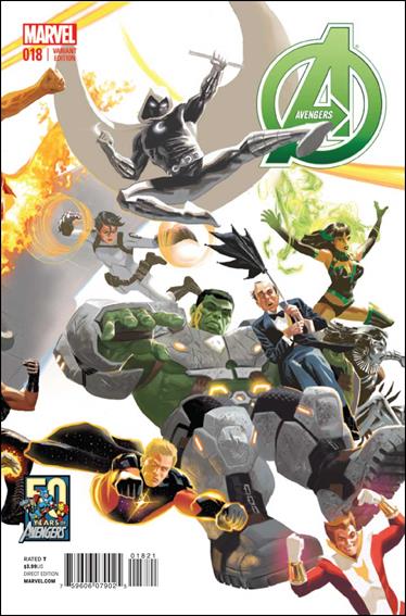 Avengers (2013) issue 18-B Daniel Acuna "Avengers 50th Anniversary" Cover