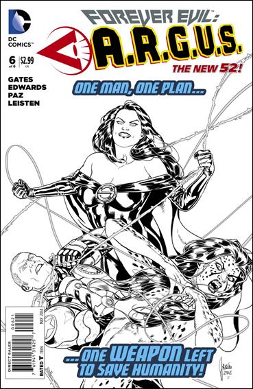 Forever Evil: A.R.G.U.S. issue 6-B Black and White 1:25 Cover