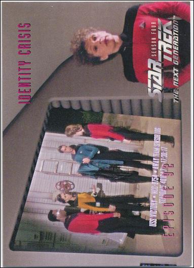 Star Trek: The Next Generation - The Episode Collection Season Four (Base Set) card 373 Identity Crisis, Episode 92A