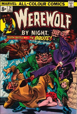 Werewolf by Night (1972) issue 24-B UK Price Cover