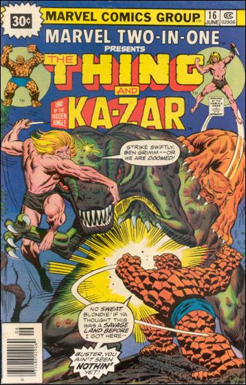 Marvel Two-in-One (1974) issue 16-B 30 Cent Price Cover