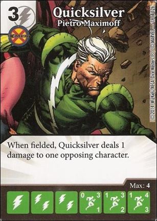 Marvel Dice Masters Uncanny X-Men  card 19 Quicksilver: Pietro Maximoff