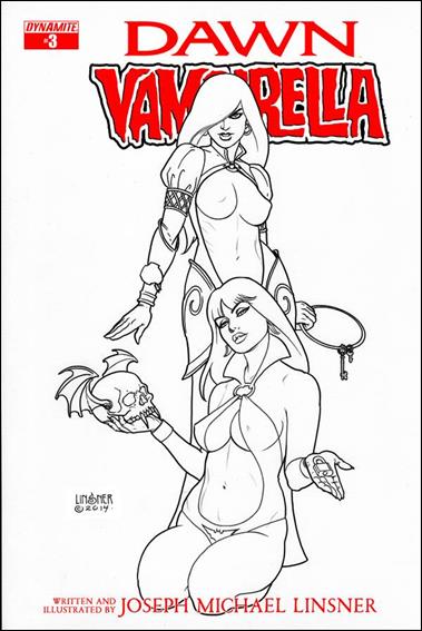 Dawn/Vampirella issue 3-B 1:10 Black & White Cover