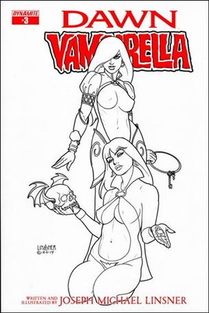 Dawn/Vampirella issue 3-B 1:10 Black & White Cover