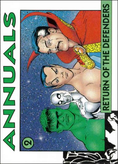 Marvel 1992 Annuals Checklists (Promo) card 2 Return of the Defenders
